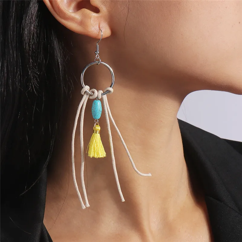 Aihua Niedliche gehäkelte Blumen-Ohrringe für Frauen und Mädchen, handgefertigt, Schmetterling, Schleife, flauschige Kugel-Ohrringe, Geburtstagsfeier, Schmuck, Geschenke – Detail 24
