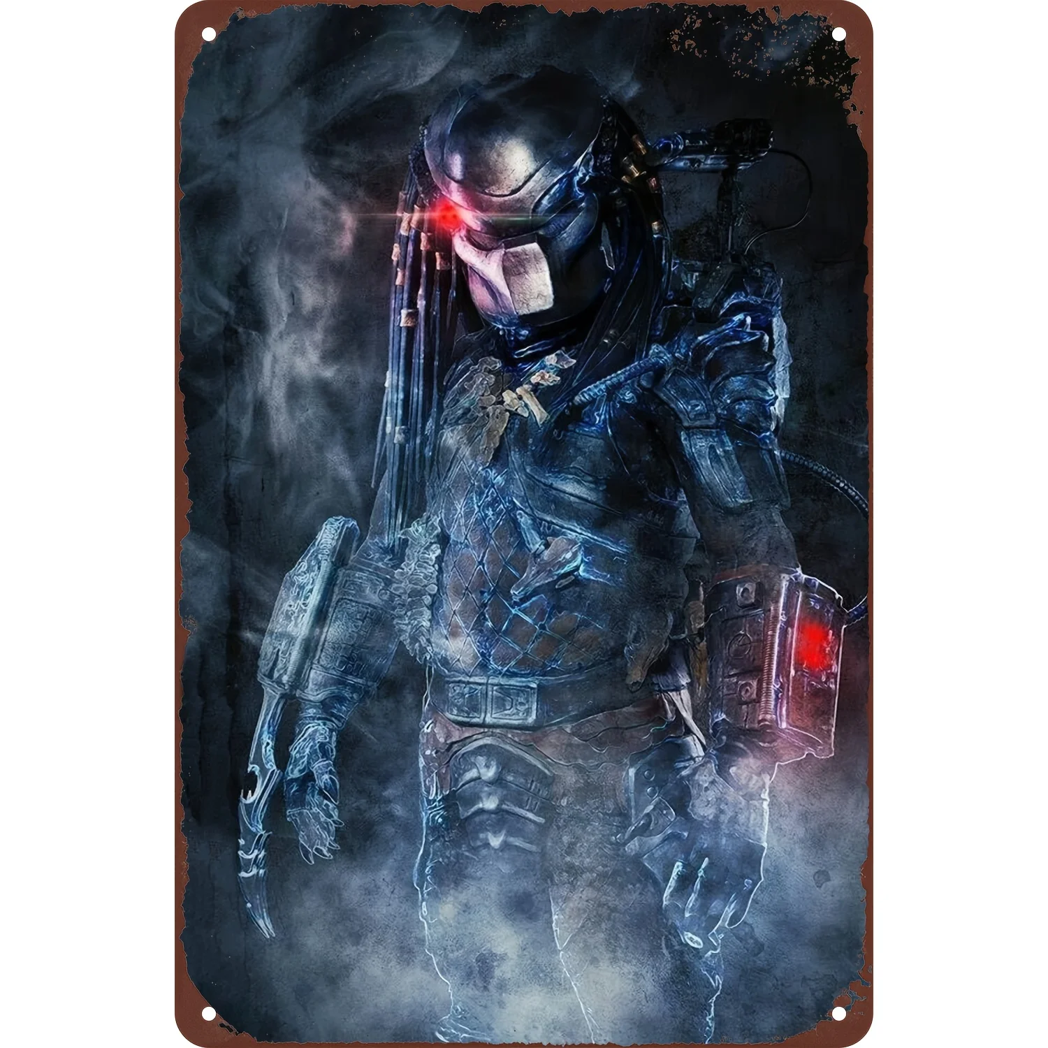 Predator Movie Poster, Retro Metal metal Sign, 7.8 x 11.8 inches, Vintage Home Bedroom Bar Cafe Wall Decor, Durable metal Mater