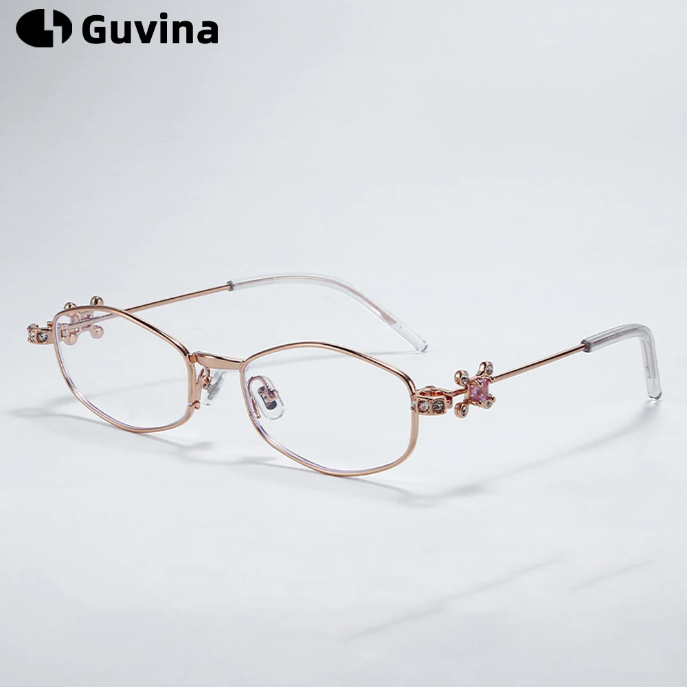 

New Luxury Brand Polygonal Frames Anti Blue Light Eyeglasses for Women Small Face Fashion Optical Myopia Hyperopia Eyewear