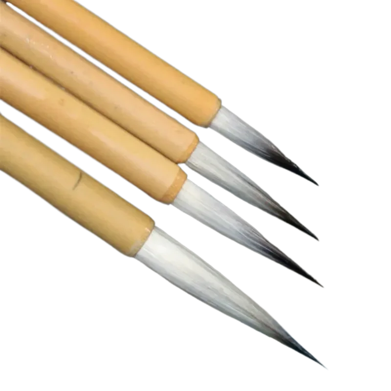 Chinese Painting Brush Watercolor Landscape Scriptliner Woolen Mixed Hair Calligraphy Brush Pen Slim Gold Style Practice Brush