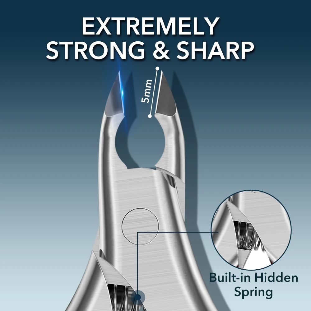 1 szt. Profesjonalne cążki do skórek Wysokiej jakości nierdzewne nożyczki do manicure, usuwania martwego naskórka, trymer, szczypce do pedicure, nożyczki do paznokci