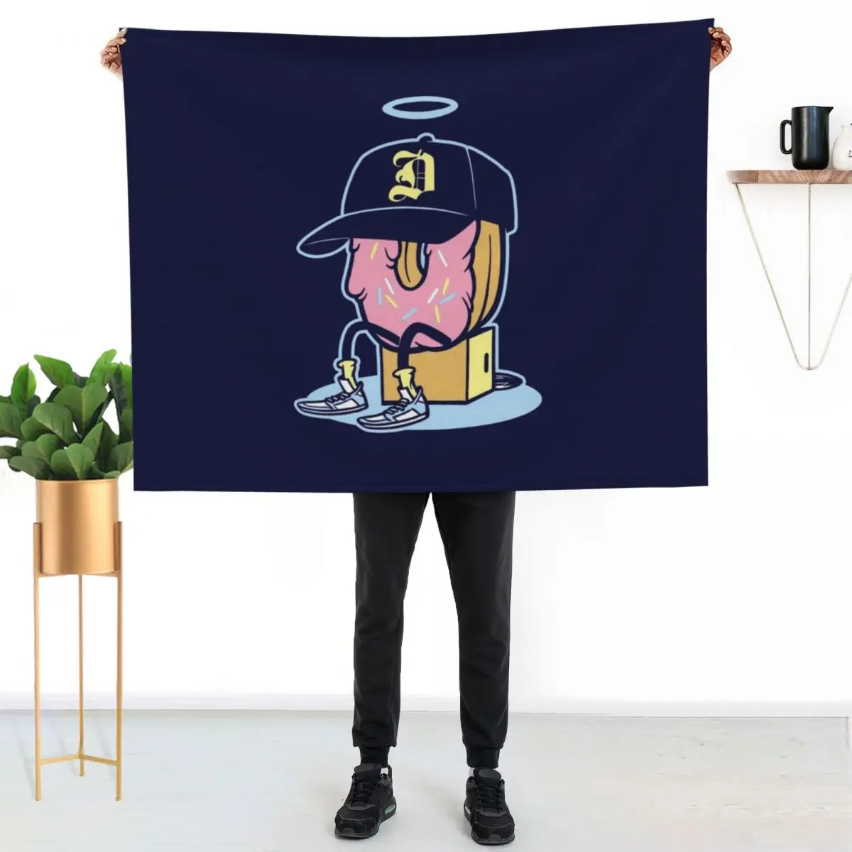 Dilla Donuts Throw Blanket Bed covers valentine gift ideas Furrys Warm blankets ands blankets and throws Blankets