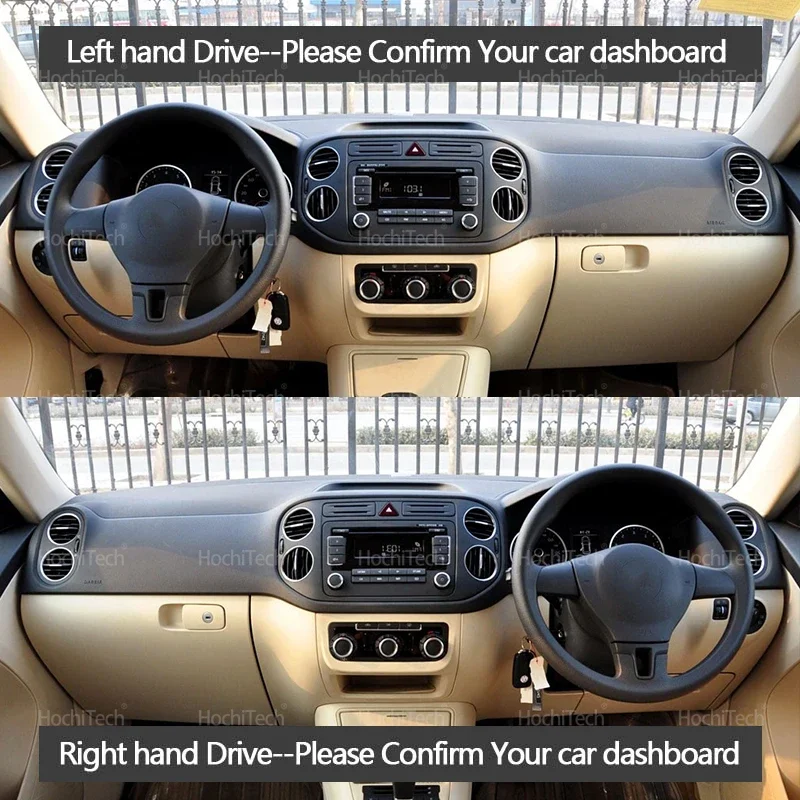 For Volkswagen VW Tiguan MK1 2007-2015 Auto Dashboard Cover Dash Mat Board Pad Carpet Dashmat Anti-UV Mats Accessories view 2