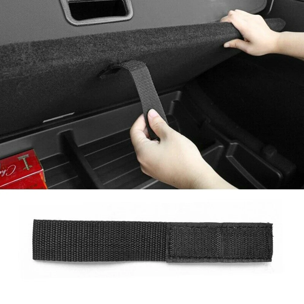 For Tesla Model Y Accessories Car Rear Trunk Rope Open Tail Box Pull Drawstring Nylon Black Accessories For Vehicles