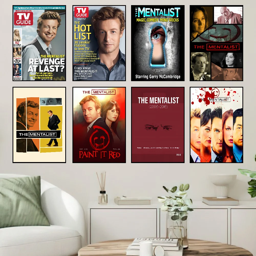 Hot TV The Mentalist Poster Self-adhesive Art Waterproof Paper Sticker Coffee House Bar Room Wall Decor