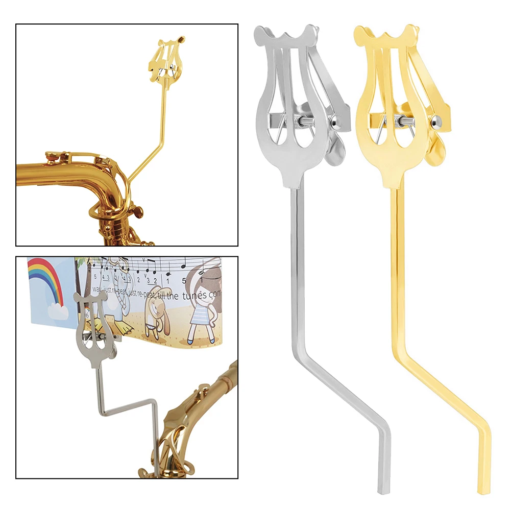 Portable Saxophone Lyre Clamp-On Clip Holder Lyre For Alto Saxophone Clips Saxophone Lyre Clamp-On Clip Holder