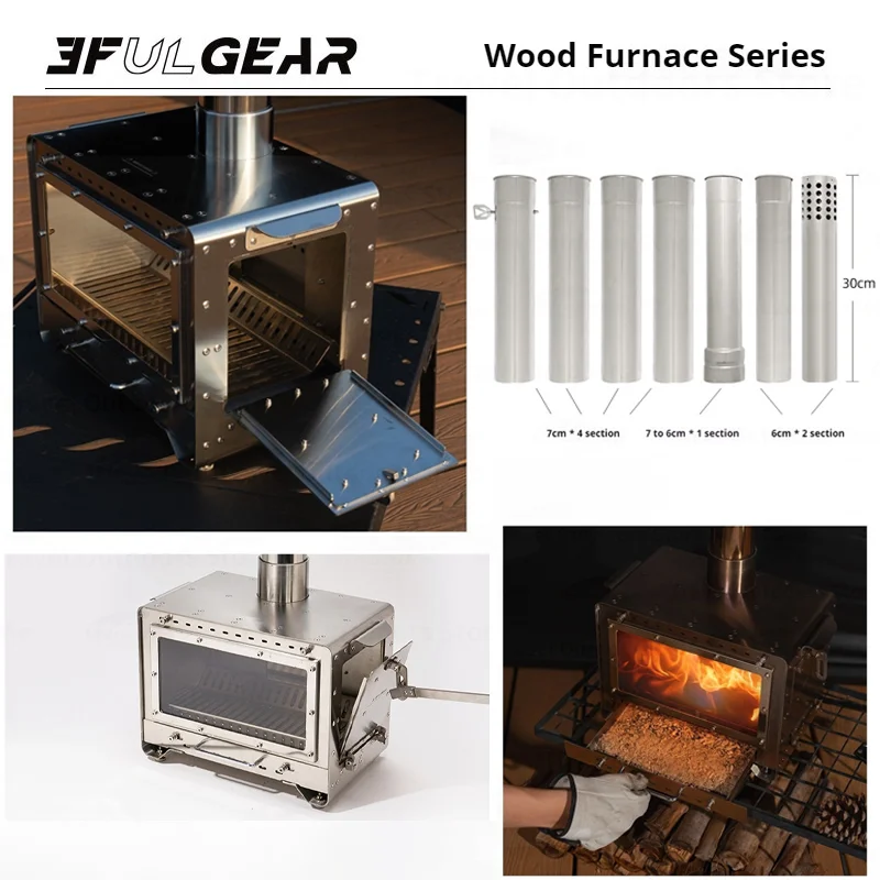 

3F UL GEAR West Wind 2.0 001 Firewood Stove Multi-Function Oven Winter Heating Tent Stove Outdoor Cooking Portable Camping Stove