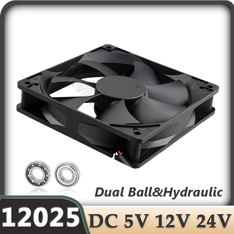 

Gdstime Охлаждающий вентилятор 120 мм Вентилятор для ПК 12 В 5 В USB Корпус компьютера Вентилятор Шарик ЦП Кулер DC 24 В 48 В Бесщеточный осевой вентилятор 12025 ШИМ-вентилятор
