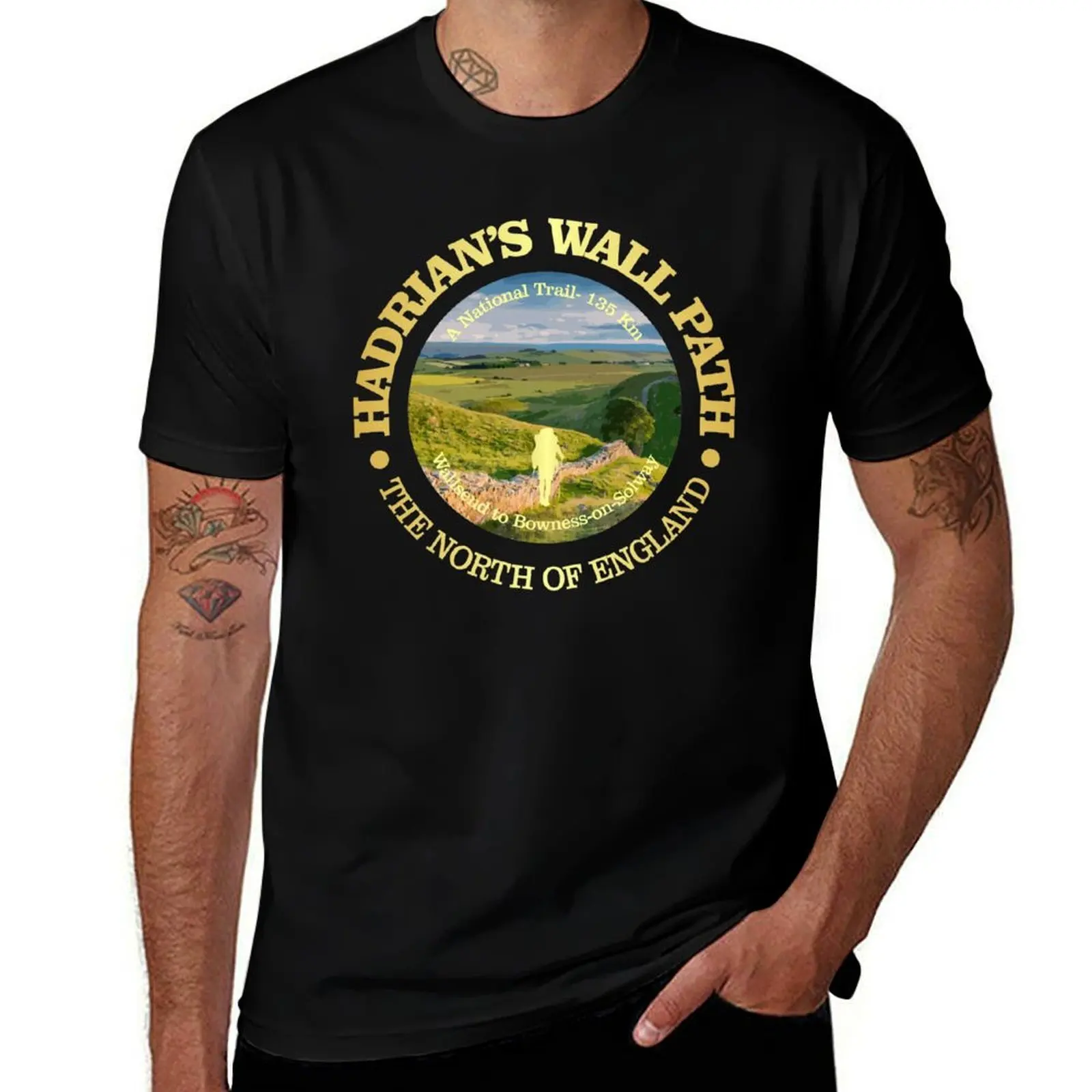 Hadrian's Wall Path (OBP) T-Shirt Soft Lightweight Cotton T-Shirt