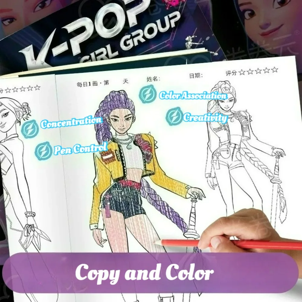 Malbücher Anime Cartoon Strichzeichnungsbuch Kinder Skizze Bilderbuch Kinder Weihnachtsgeschenk