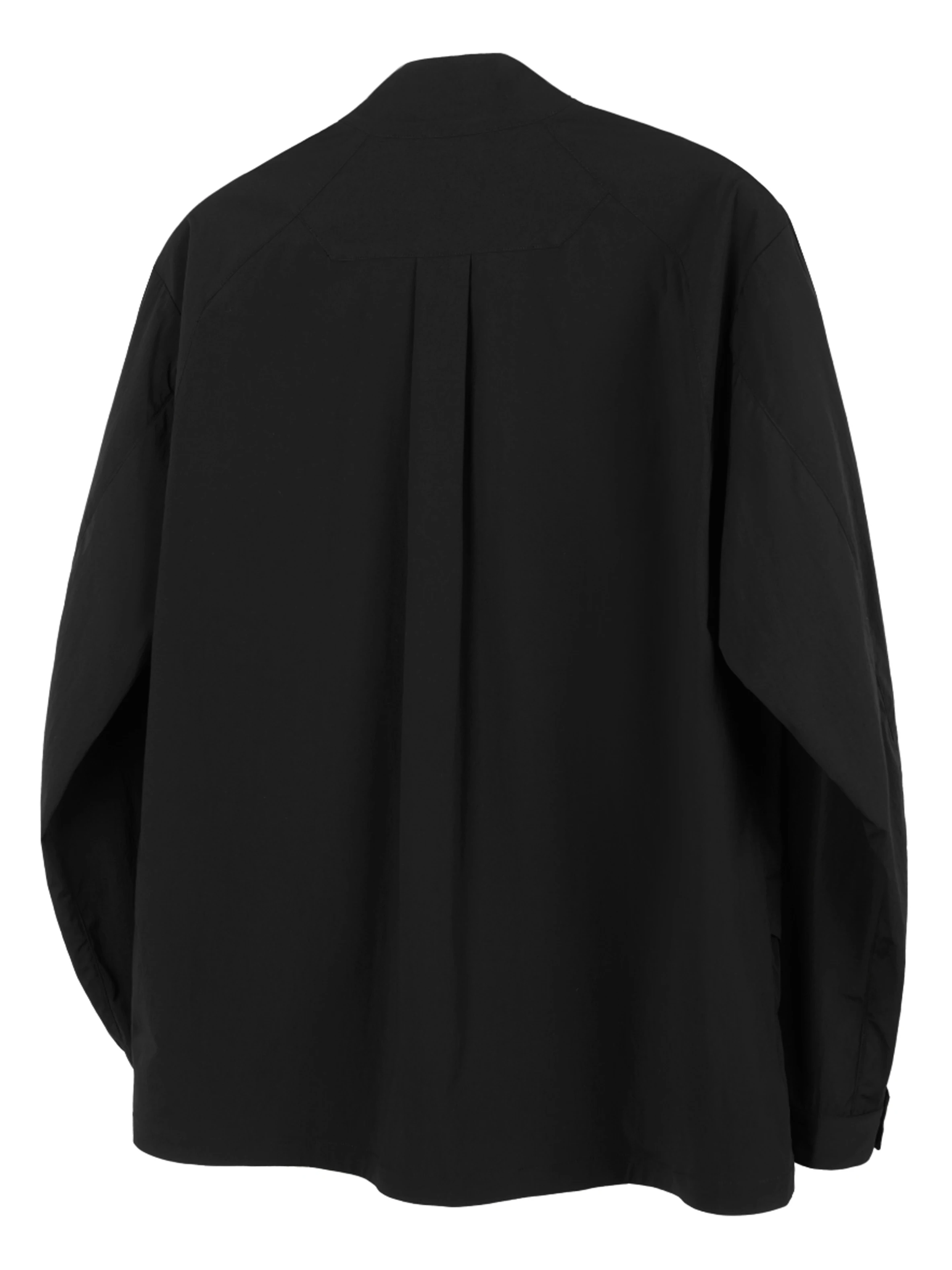 INCONSTANT 25ss Split Nylon Metal Zip-Up Shirt J38E all black style fashion streetwear Minimalist