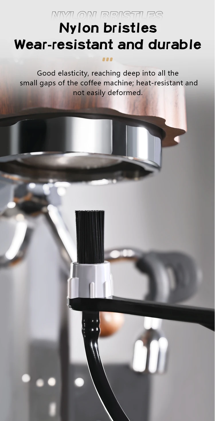 Cepillo de limpieza a vapor resistente al calor para cafeteras, cepillo de limpieza para máquinas de espresso, cabezal d