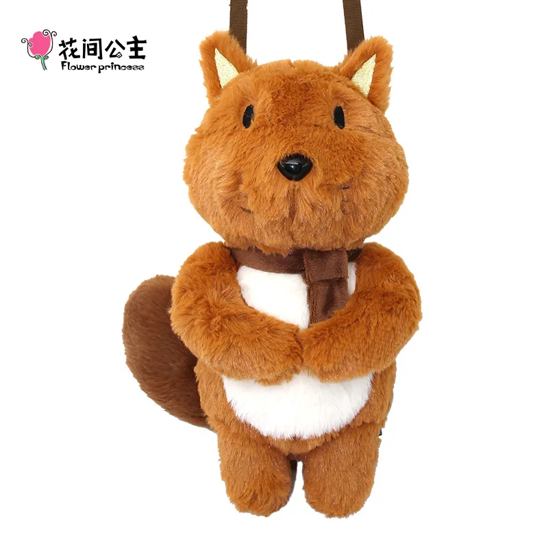 Flower Princess Cute Pet Family Women's Bag Winter 2024 New in Three-dimensional Doll Bag Crossbody Plush Headphone Bags