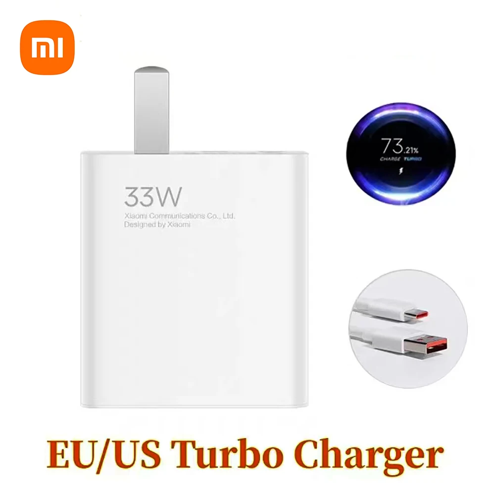 شاومي-شاحن توربو أصلي سريع ، كابل من النوع C ، مناسب لـ Mi 10 ، 9 ، 10T لايت ، بوكو X3 ، NFC ، ريدمي K40 ، نوت 9 ، 2 م ، من النوع 33 وات #1