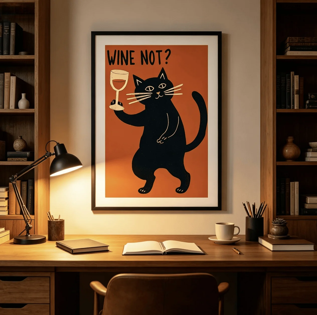 Schwarze Katze Wein Nicht Lust – Home Decor Orange Bewertung und Preis