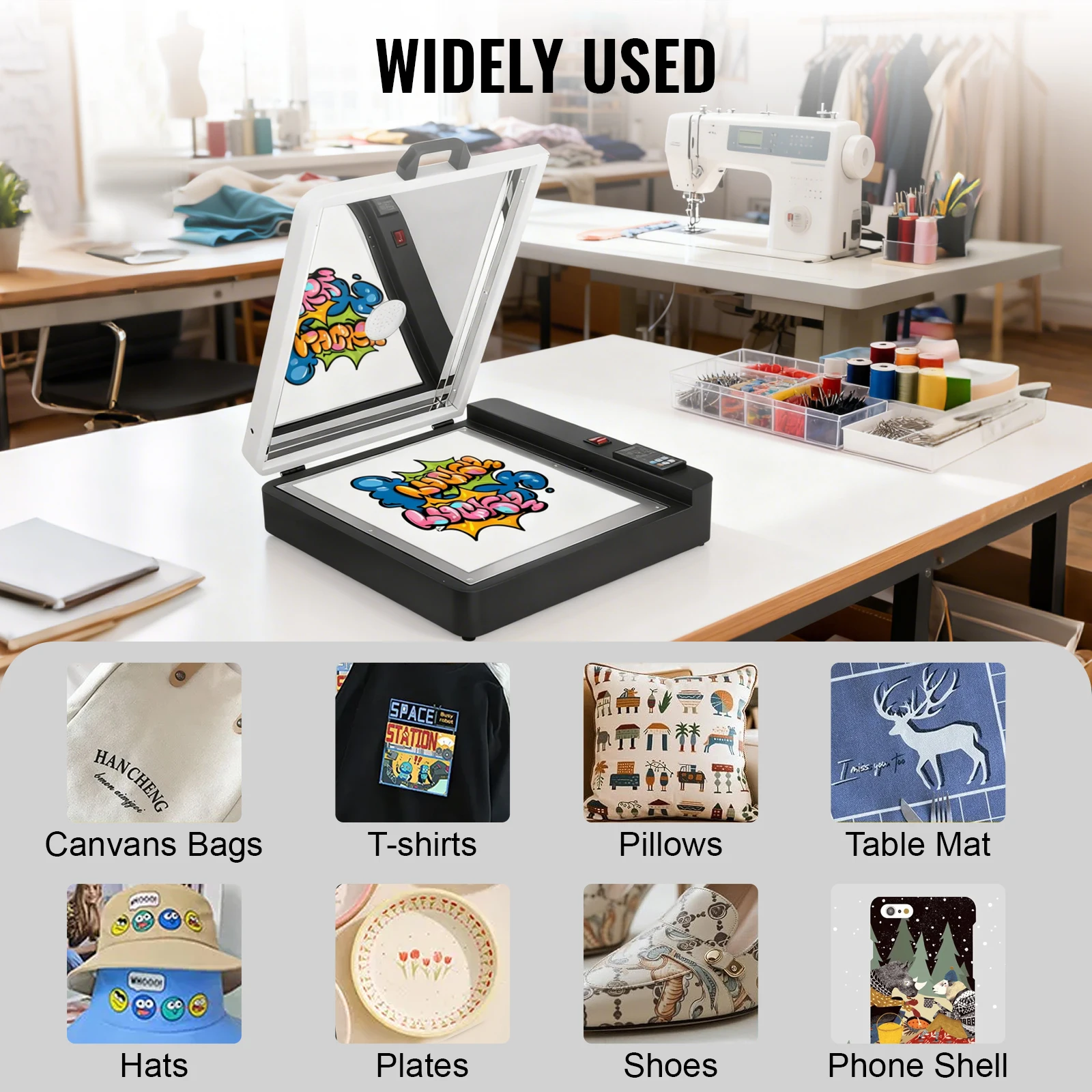 مجفف فرن Sihao A3 DTF مع التحكم في درجة الحرارة A4 DTF سخان معالجة الفرن نقل مسحوق الذوبان الساخن شاكر