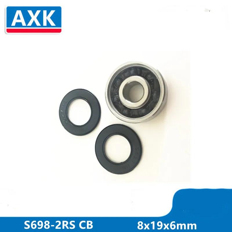 Axk S698-2rs Stainless Steel 440c Hybrid Ceramic Deep Groove Ball Bearing 8x19x6mm S698-2rs Cb Abec-5