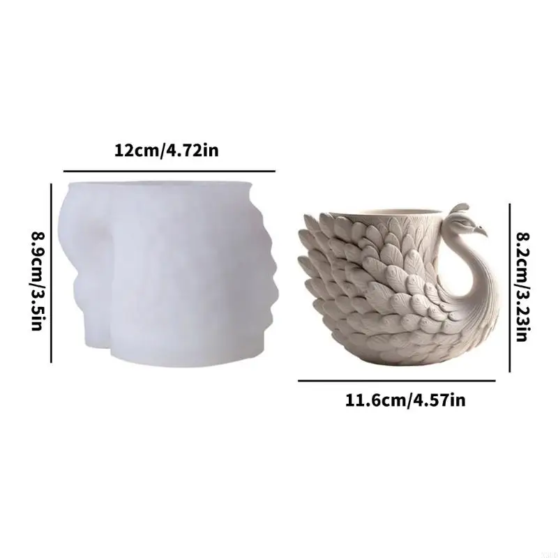 

Многофункциональная силиконовая форма для цветочных горшков, форма для сочных растений ручной работы, легко извлекаемый для для