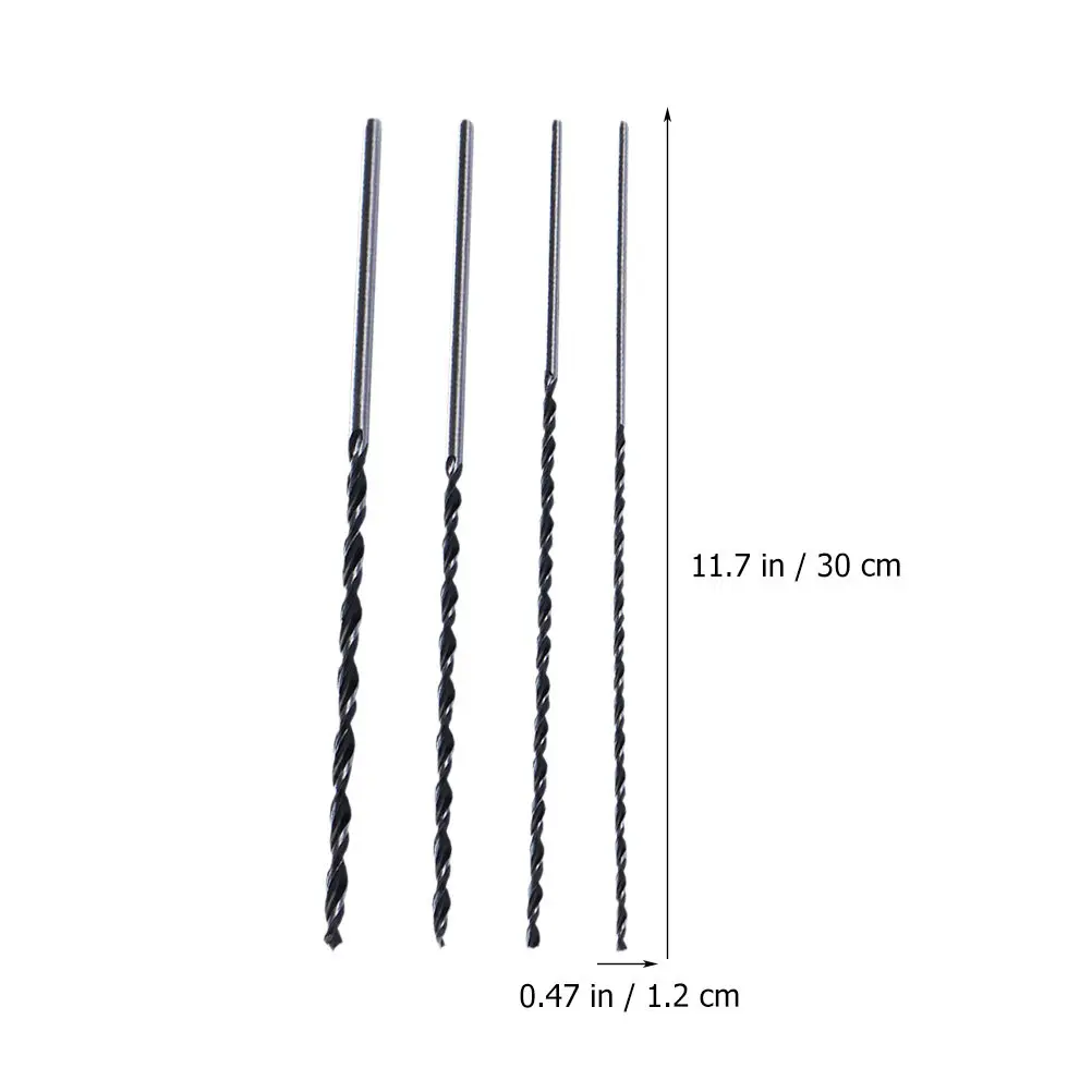 1Set Woodworking Drill Bit Set Extra Long High Carbon Steel Long Drill Bits for Hardwood Drywall Plastic Woodworking Power Tool