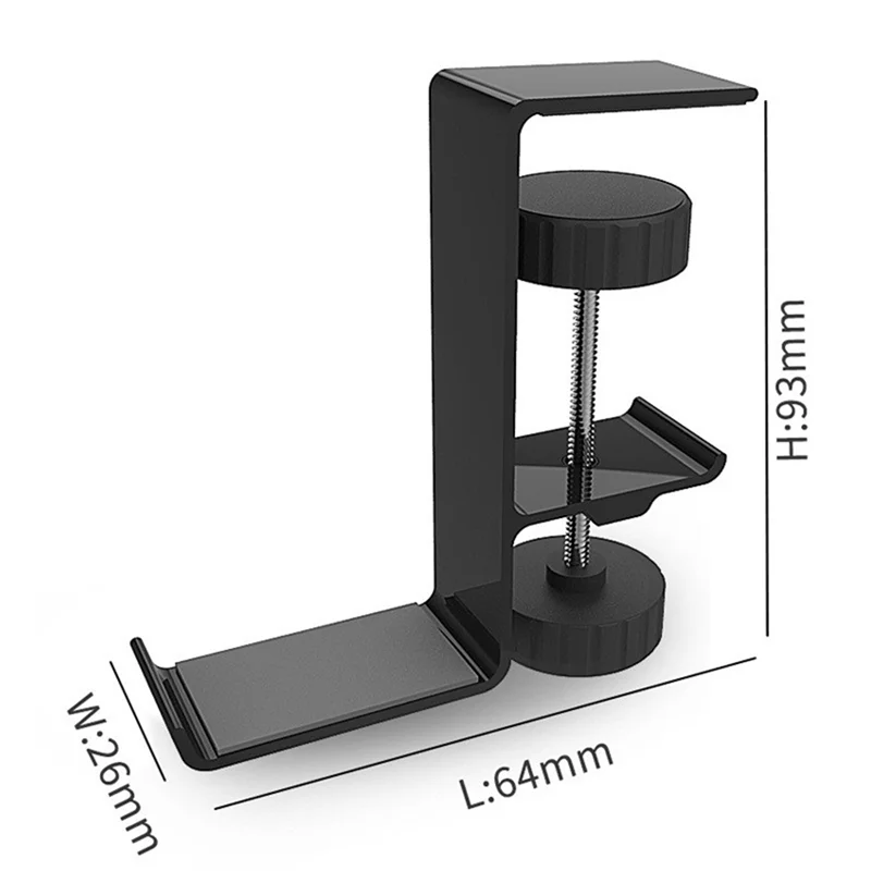 T82C ขายร้อน-Clip-On ชุดหูฟัง Z20 Clip-On ตะขอแขวนชุดหูฟัง Universal แขวนโลหะเดสก์ท็อป Countertop Hooks วงเล็บ,Si