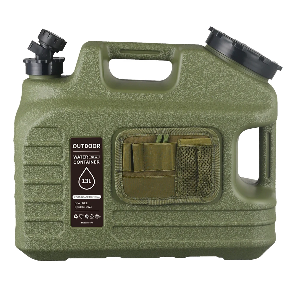 

13-литровая походная емкость для воды с краном, большой объем, для кемпинга и походов (с сумкой)