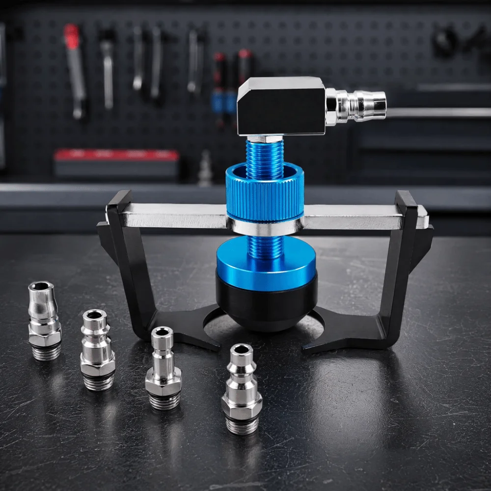 Universal Brake Fluid Bleeder Pneumatic Multiple Connectors Brake Exhaust Wrench Adjustable Connector Pressure Bleeder Tool