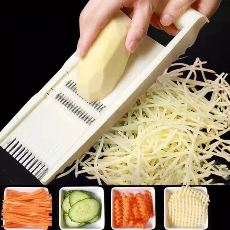 1pcs Vegetable Grater Potato Grid Slicer Corrugated Net Chopper Cutter Wave Knife Chipper Salad Kitchen Shredder Peeler Masher