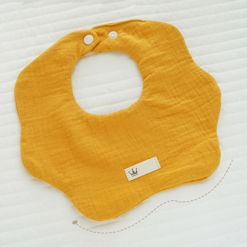 Adjustable Baby Bibs 6 Layer Burp Cloths Baby Bibs Drooling Apron for Toddlers