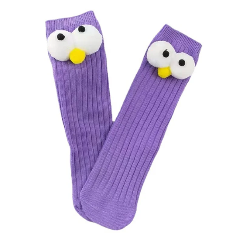 New autumn winter children\'s socks three-dimensional big eyes straight socks for 3-8 years old kids socks