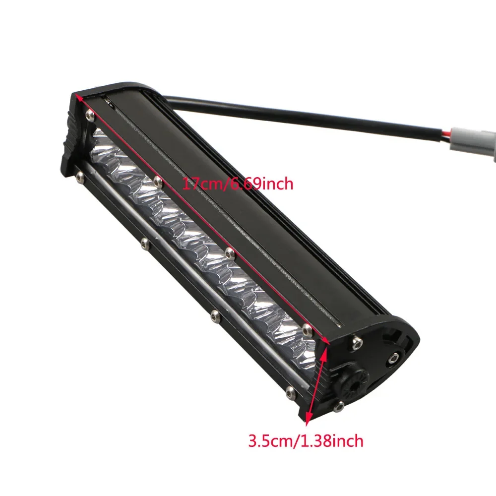 60W Motocross LED Light Bar Kit with Mounting Bracket Switch Wiring for CRF250F CRF110 TTR110 YZF250 RM KX SSR SDG Dirt Pit Bike image 5