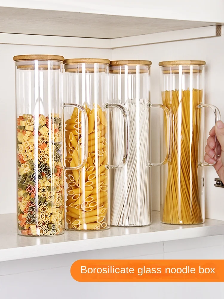 

Joylove Noodle Storage Box Home Kitchen Sealed Noodle Box Glass With Lid Moisture-proof Miscellaneous Food Storage Tank