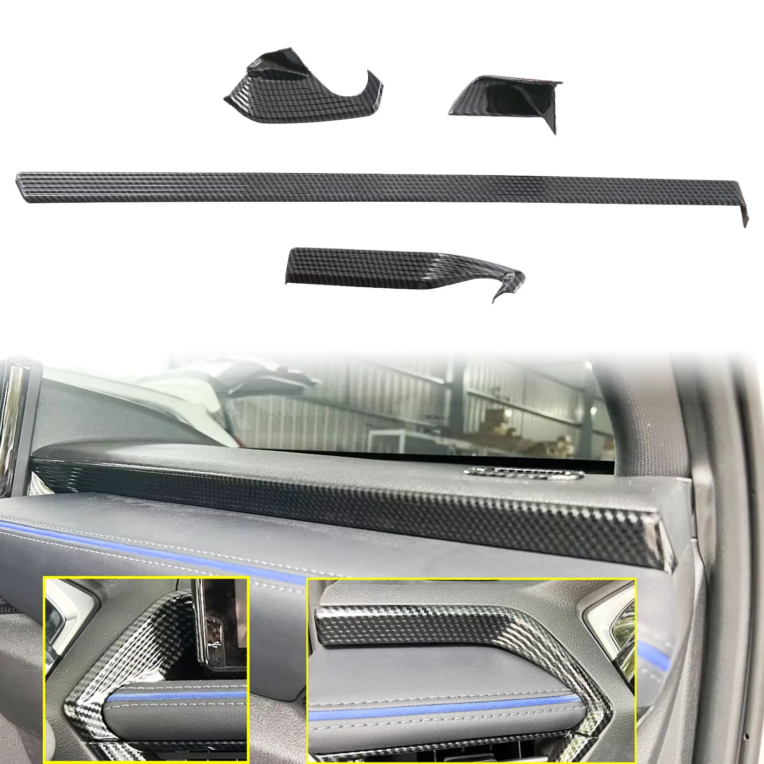 ¡Para Toyota Yaris cross 2024 2025 LHD! ¡¡RHD!! Panel Interior del coche consolas centrales moldura tira embellecedora ABS accesorios 4 Uds