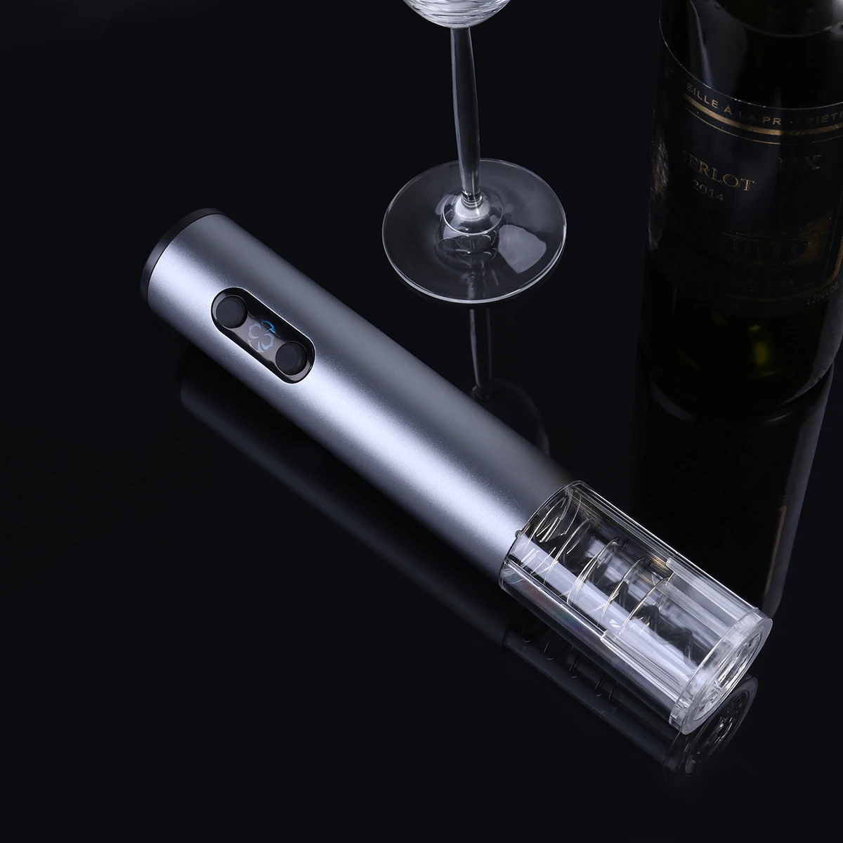 

Electric Wine Opener Automatic Bottle Opener With Foil Cutter Quiet Safe Easy Use 4 Aa Batteries Powered Comfortable Handle