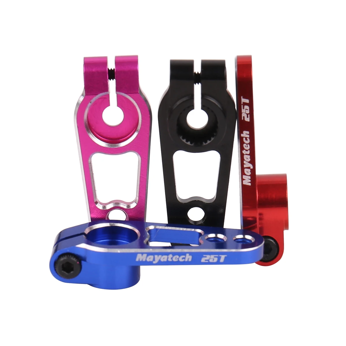 อะไหล่รถดริฟท์ RC MT8อลูมิเนียม25 T แขนเซอร์โวฮอร์น25 T ที่ยึด M3ฟันฟันสำหรับฟูตาบาสะวันนามอเตอร์ HD อะไหล่รถดริฟท์ซากุระ D4 RC