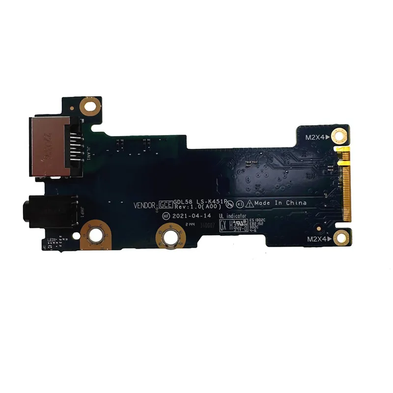 For Dell Alienware M15 R6 RJ45 notebook network interface card board interface headphone hole audio small board GDL58 LS-K451P