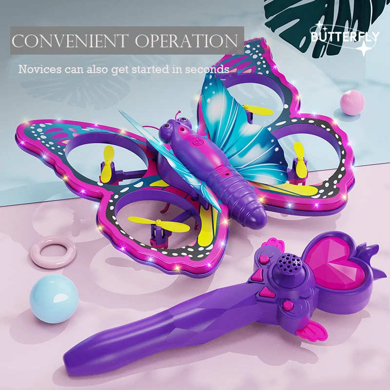 Butterfly V40 - RC Airplane for Kids Fighter Glider Foam Drone Toy Airplane Model Airplane FOR  GIRL