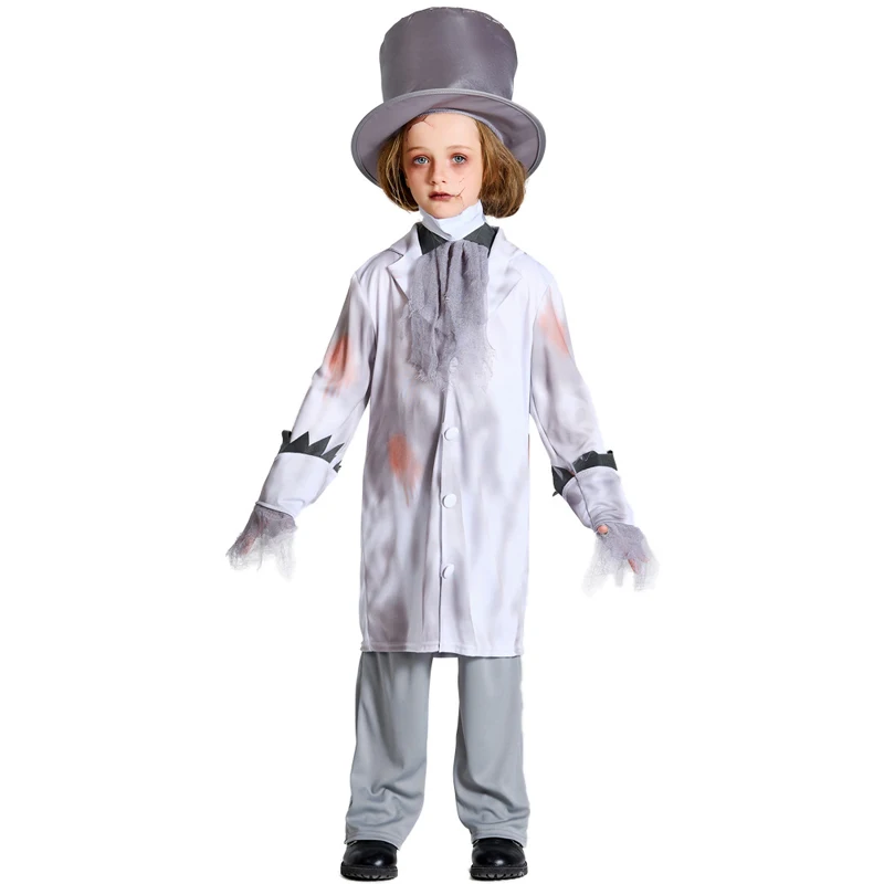 Halloween Family Adult Kids Horror Zombie Vampire Ghost Bride Costume Cosplay for Women Men Boys Girls Party Fancy Dress