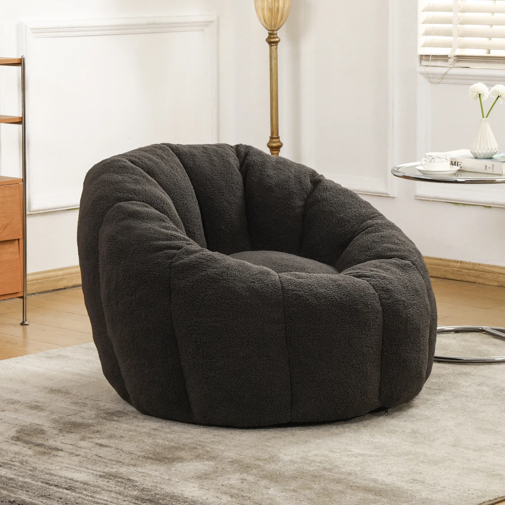 

Bean Bag Chair with Armrests, HD Foam Stuffed Lazy Sofa for Adults Living & Bedroom Reading