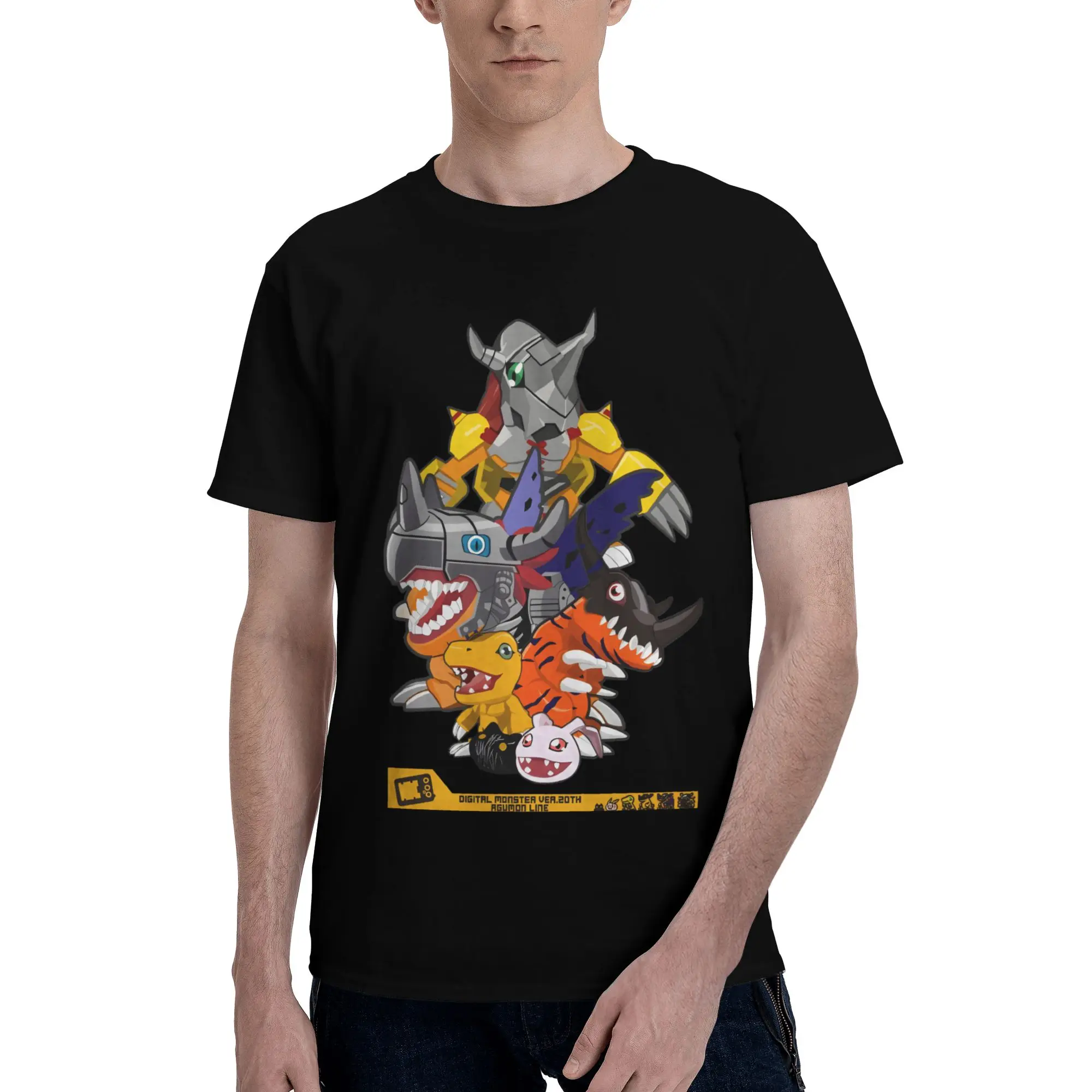 Digimon 34 Novelty 100% Cotton T-Shirt Bandai Tops Tees For Men