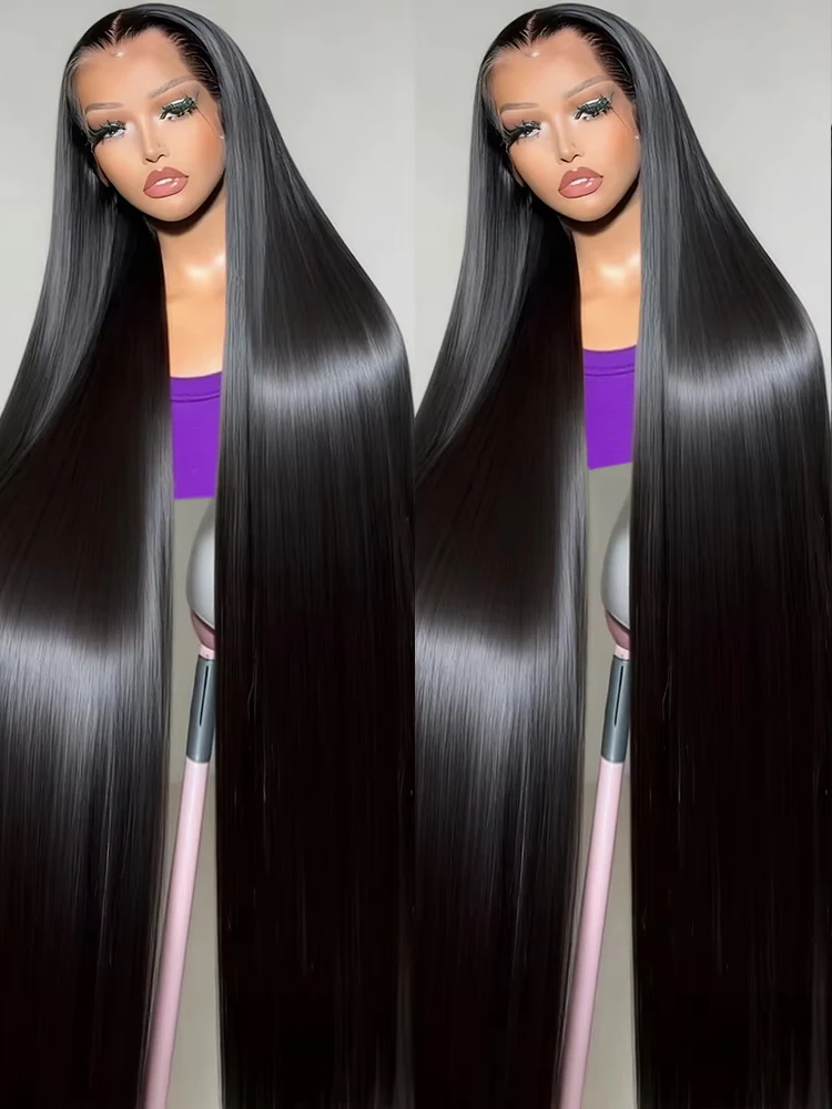 

300 High Density Wig HD 13x4 13x6 Straight Lace Front Human Hair Wigs Brazilian 40 46 Inch Long Hair Lace Frontal Wigs For Women
