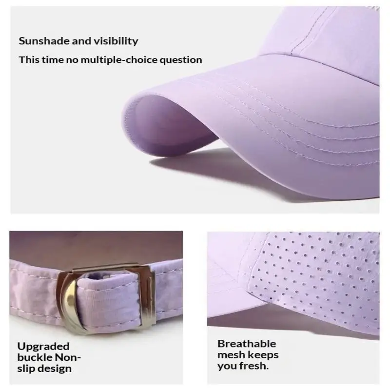 Atmungsaktive Mesh-Baseballkappe mit UPF 50 UV-Schutz und ultraleichtem Design, perfekt zum Laufen, Wandern und für Outdoor-Aktivitäten. – Detail 3