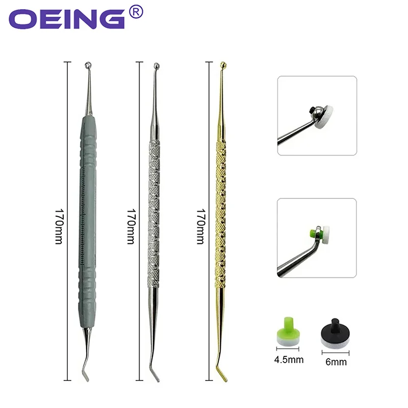 Dental Resin Filling kit Composite Light Cure Resin Filling Spatula Foam Pad Handle Trimmer Spatula Light Cure Holder Teeth Tool