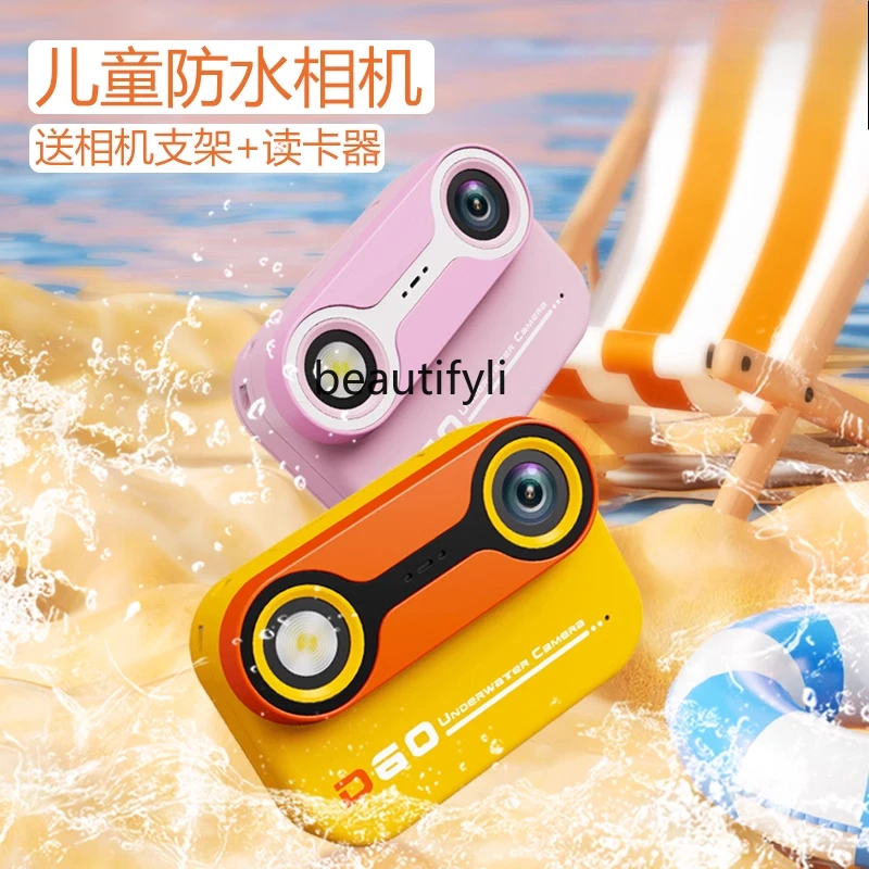 Children's waterproof camera can take pictures and video digital high-pixel Polaroid baby New Year's Christmas birthday gift