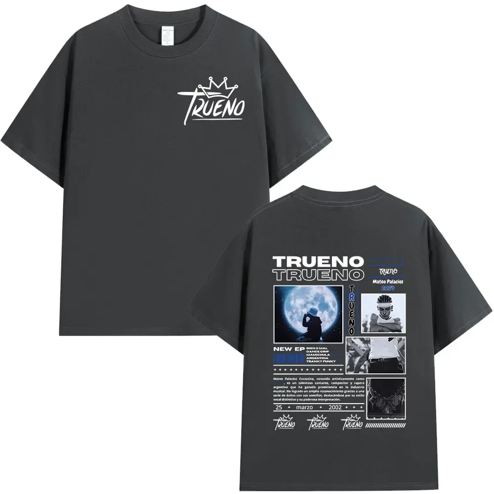 Rapper Trueno Album Tour Merch T-shirt Men Women Clothes Fashion Short Sleeve Tee Shirt Streetwear Cotton Loose T-shirts Unisex image 6