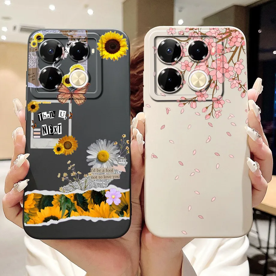 For Infinix Note 40 Pro Plus Coques Cover Luxury Liquid Silicone Soft Phone Case For Infinix Note 40 Pro 4G 5G capa Women Style
