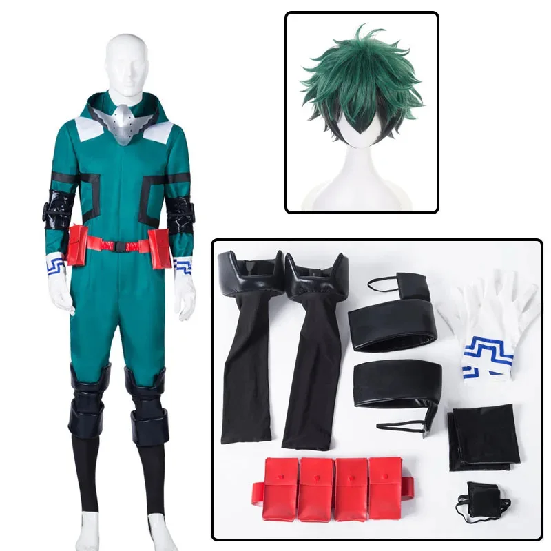 أزياء جديدة لعام 2025 من My Hero Academia Izuku Midoriya التأثيرية أزياء Boku No Hero Academia Deku بدلة الضرب أزياء رجالية خضراء كوسبلاي ★ ★