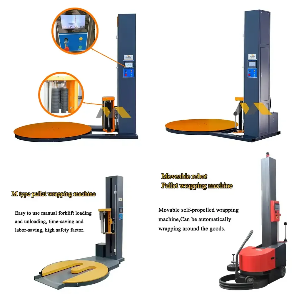 Pallet Wrapping Machine with 250 Pre-Stretch Film High Quality Stretch Wrapping Machine