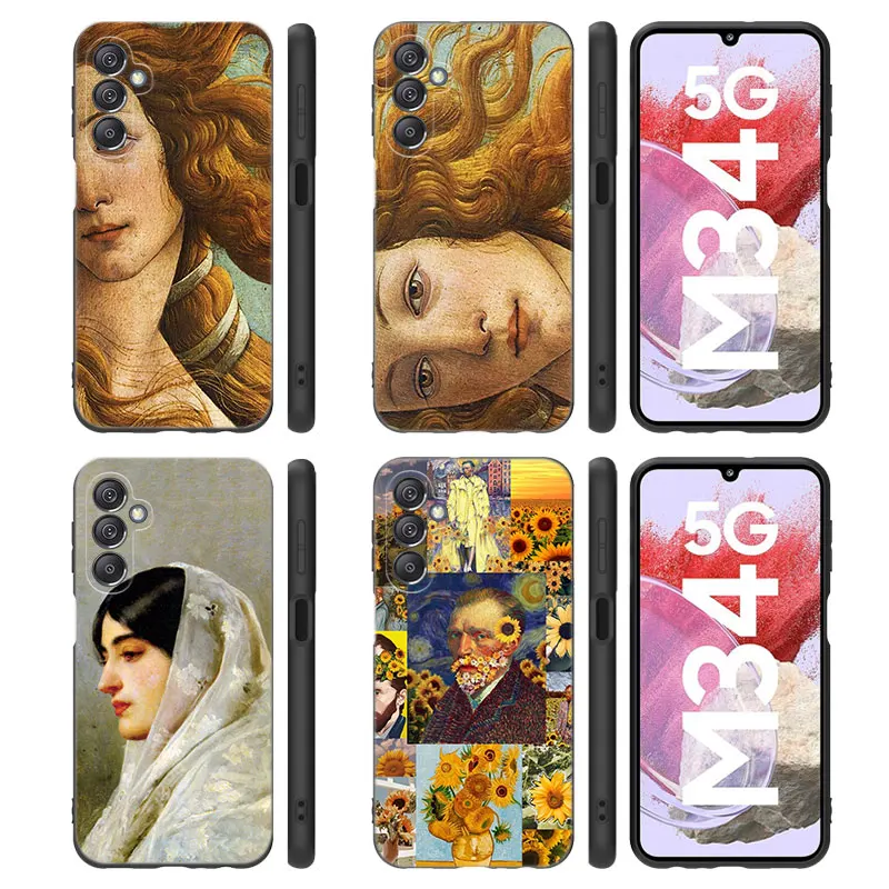 Art Painting Birth Of Venus Phone Case For Samsung Note 8 9 10 Lite 20 Ultra M40 M33 5G M04 M10 M11 M12 M20 M22 M30 M31 M51 M62