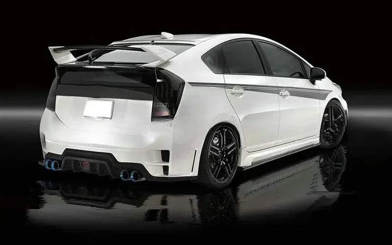 Suitable For Toyota Prius ZWV30 Modified TMK Carbon Fiber Fixed Wind Wing, Rear Spoiler GT Rear Wing