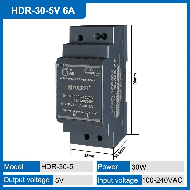 Variant: HDR-30-5V 6A